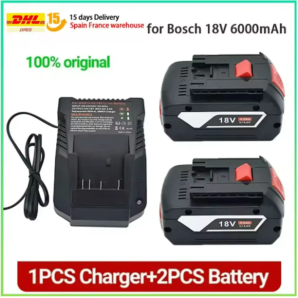 18V 6.0Ah Battery Original for Bosch 18V Professional GBA GBH GSR GSB BAT618 BAT609 BAT620 Replacement Battery
18V 6.0Ah Battery Original for Bosch 18V Professional GBA GBH GSR GSB BAT618 BAT609 BAT620 Replacement Battery