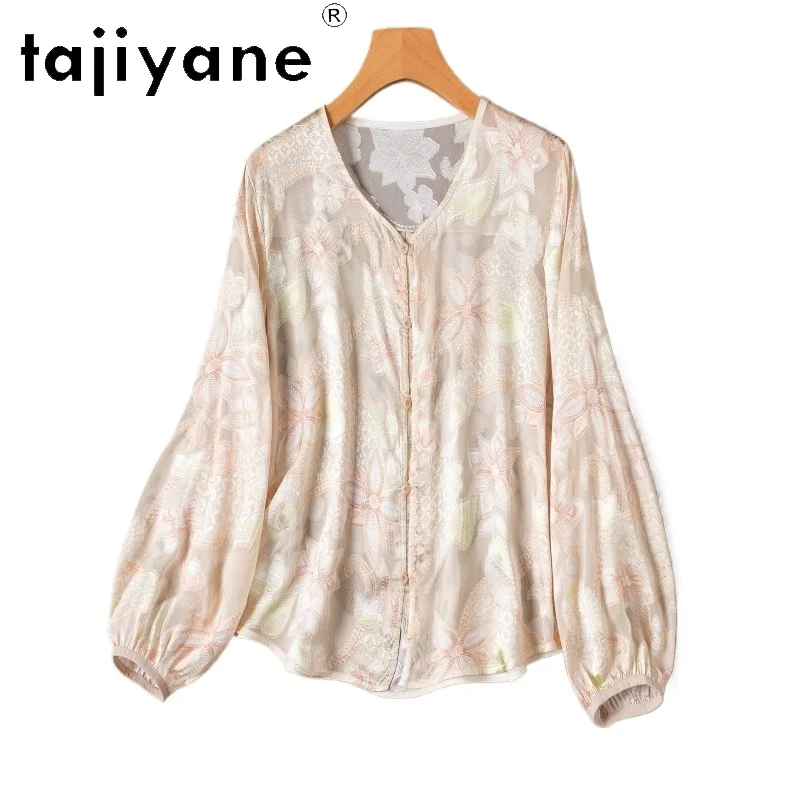 TAJIYANE 100% Real Mulberry Silk Shirts Woman Elegant Semi-Sheer V-Neck Shirt Pink Casual Spring Tops 2026 Women Clothes одежда
TAJIYANE 100% Real Mulberry Silk Shirts Woman Elegant Semi-Sheer V-Neck Shirt Pink Casual Spring Tops 2026 Women Clothes одежда