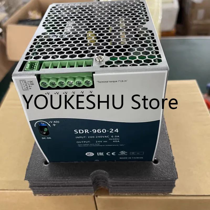 New original rail mounted switch power supply SDR-960-24 input 200-240VAC 6.0A 50/60Hz output 24V 40A 960W
New original rail mounted switch power supply SDR-960-24 input 200-240VAC 6.0A 50/60Hz output 24V 40A 960W
