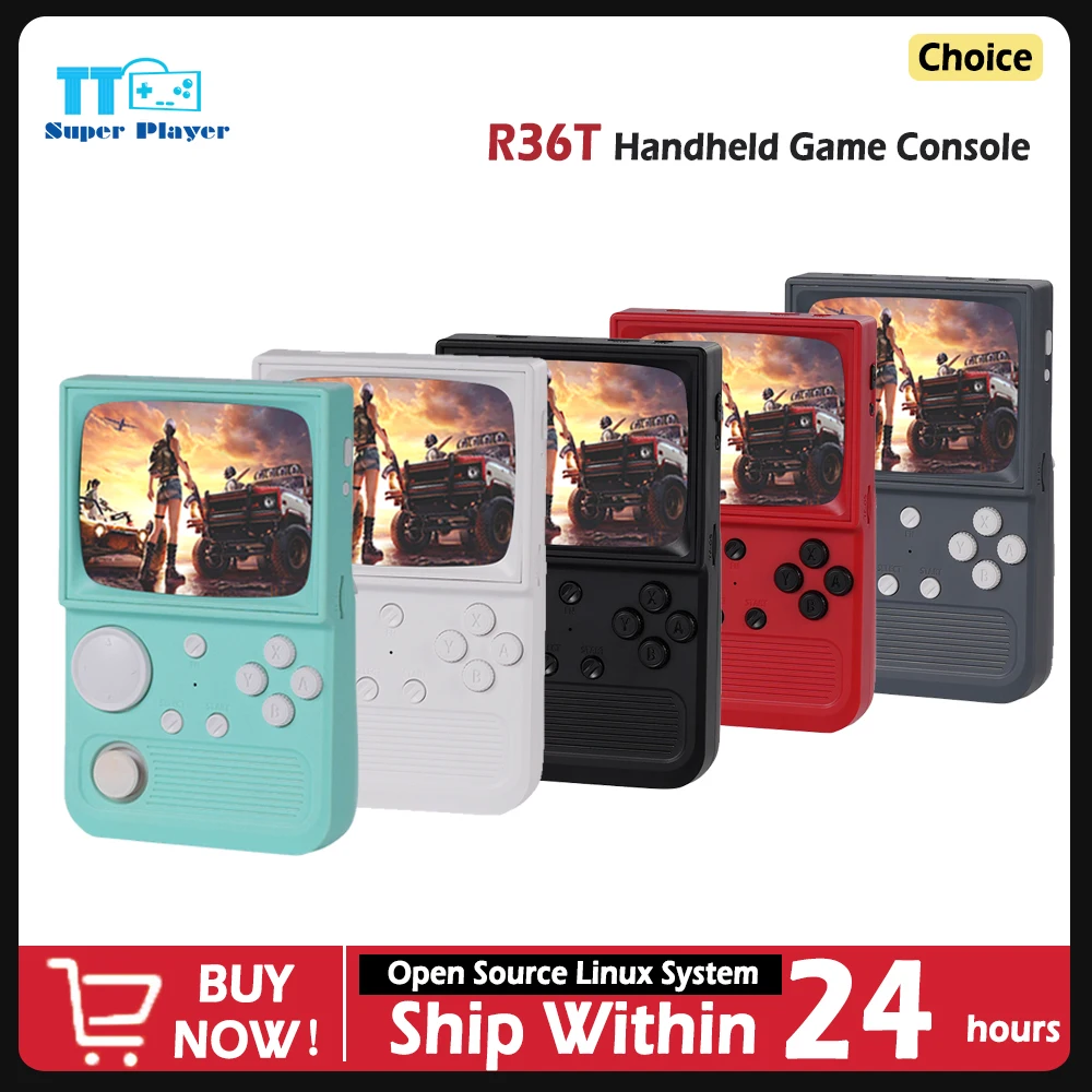 NEW R36T Retro Handheld Game Console Linux System 3.5 Inch IPS Screen Portable Pocket Video Player 64GB 128GB Games Kid Gift
NEW R36T Retro Handheld Game Console Linux System 3.5 Inch IPS Screen Portable Pocket Video Player 64GB 128GB Games Kid Gift
