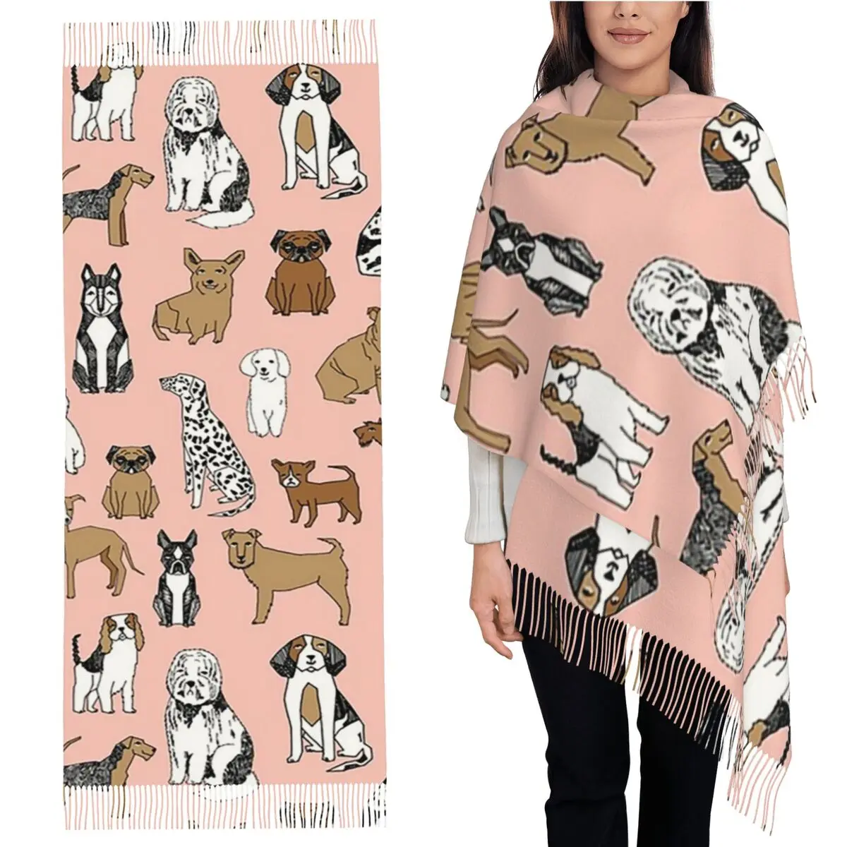 Шарф с кисточками для собак, женские мягкие теплые шали и накидки, большая осенне-зимняя шаль
Шарф с кисточками для собак, женские мягкие теплые шали и накидки, большая осенне-зимняя шаль
