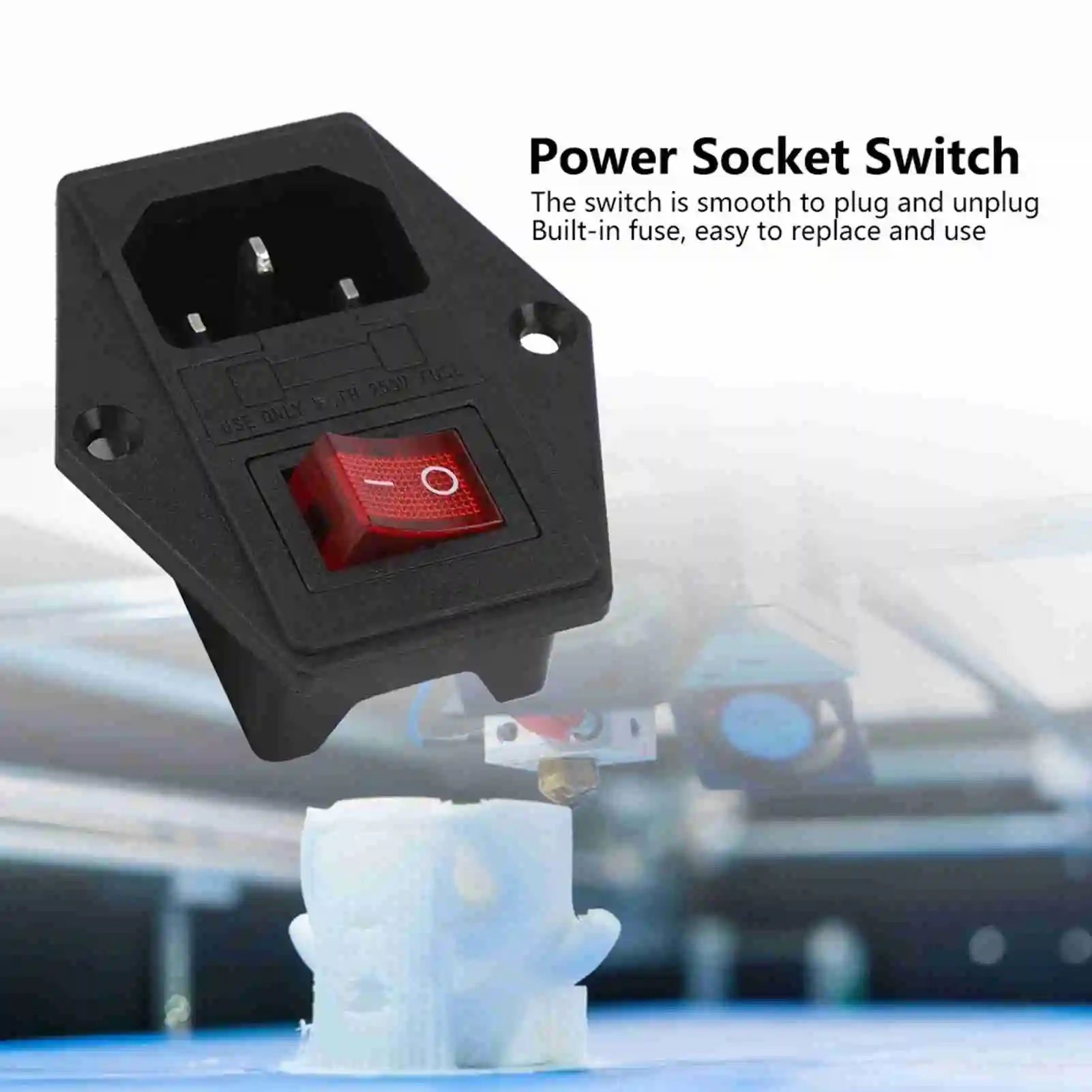 AC Power Socket 4-Pin with Light Built-in 3D Printer Accessories 4-Pin Power Socket
AC Power Socket 4-Pin with Light Built-in 3D Printer Accessories 4-Pin Power Socket