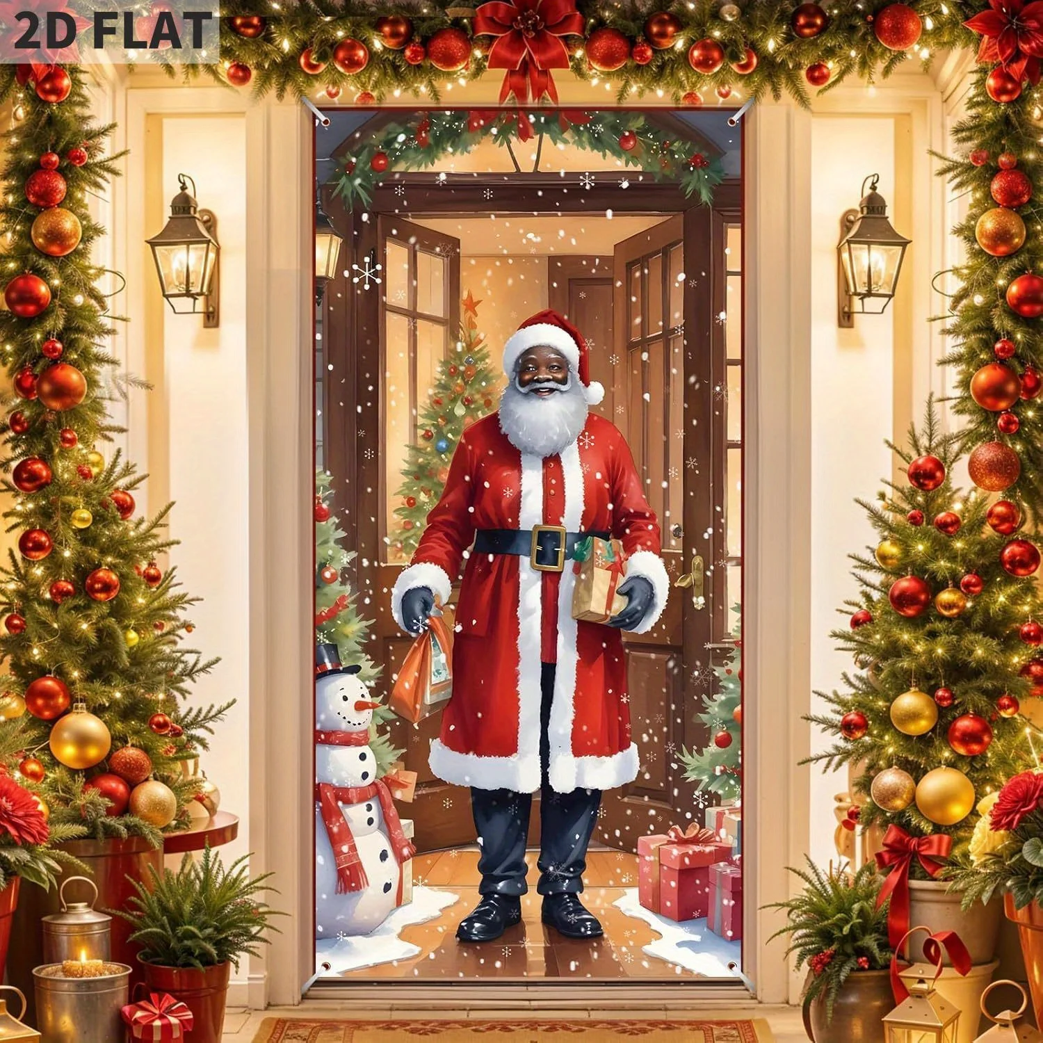 Vintage Merry Christmas Santa Claus Door Cover - Black Xmas Porch Banner for Winter Holiday & Party Supplies Polyester material 
Vintage Merry Christmas Santa Claus Door Cover - Black Xmas Porch Banner for Winter Holiday & Party Supplies Polyester material