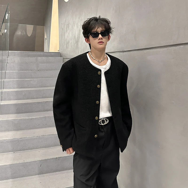 Bla ort Tailored Jaet Men's Faion Brand Sexy High-End Sensation Briti Sle No-Collar Coat Casual Loose Fit Polyest...
Bla ort Tailored Jaet Men's Faion Brand Sexy High-End Sensation Briti Sle No-Collar Coat Casual Loose Fit Polyest...