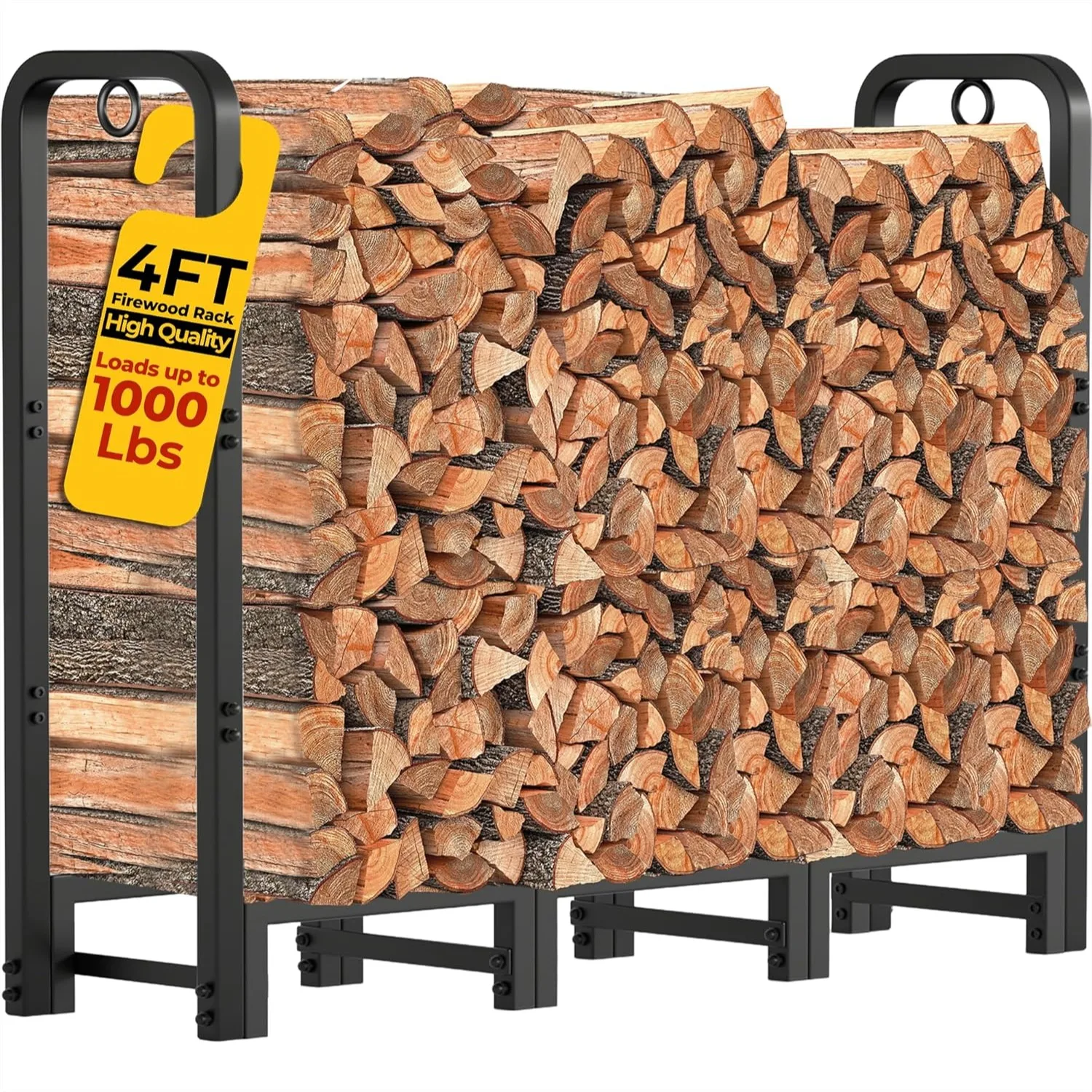 Heavy Duty Firewood Log Rack Outdoor 4ft, Adjustable Wood Holder for Fireplace Indoor, Sturdy Metal Pile Stand Storage Organizer
Heavy Duty Firewood Log Rack Outdoor 4ft, Adjustable Wood Holder for Fireplace Indoor, Sturdy Metal Pile Stand Storage Organizer