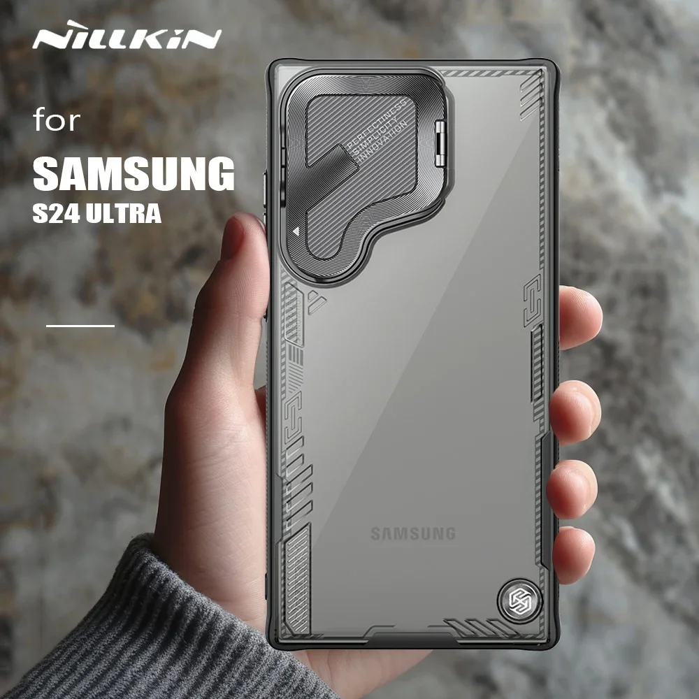 for Samsung Galaxy S24 Ultra Case NILLKIN Iceblade Prop Lens Tranparent Clear Camera with Stand Protection Hard Slim Back Cover
for Samsung Galaxy S24 Ultra Case NILLKIN Iceblade Prop Lens Tranparent Clear Camera with Stand Protection Hard Slim Back Cover