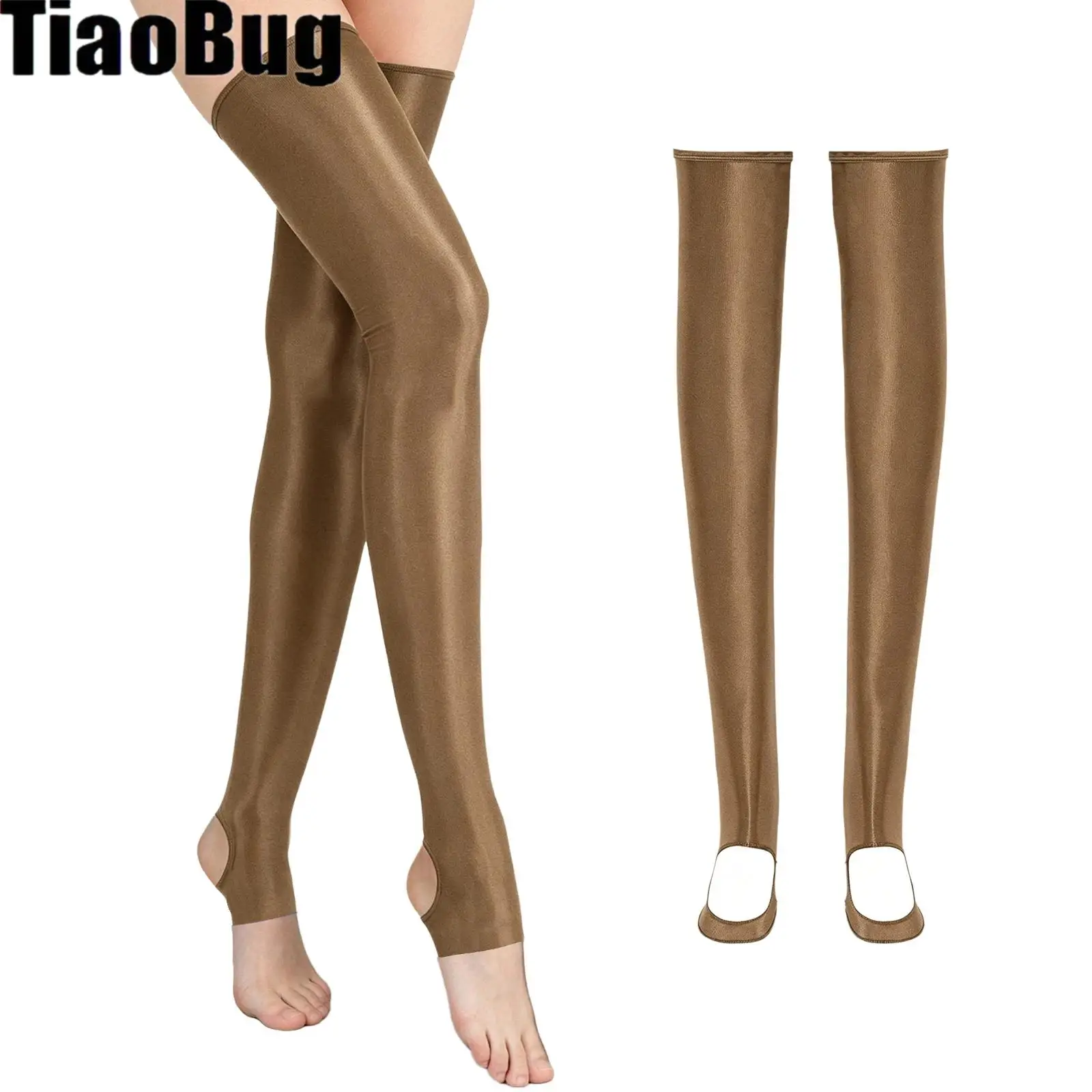 Women Glossy Stockings Thigh High Stretchy Stirrup Socks Lingerie Costume Accessories for Clubwear
Women Glossy Stockings Thigh High Stretchy Stirrup Socks Lingerie Costume Accessories for Clubwear
