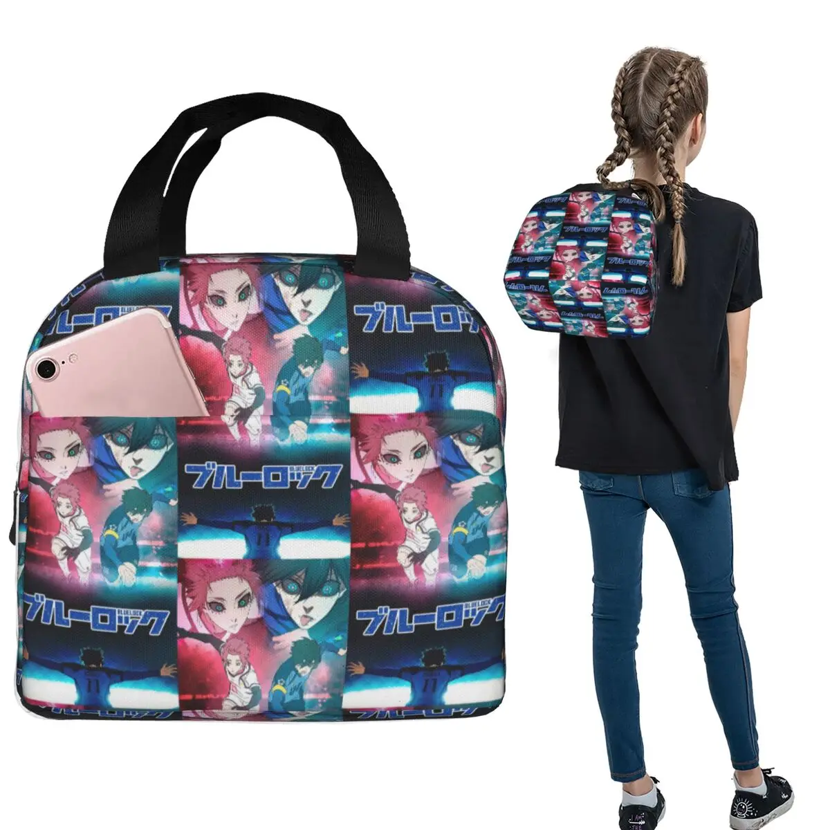 Blue Lock Football Insulated Lunch Bag for Women Children Leakproof Food Boxes Thermal Lunch Box Tote
Blue Lock Football Insulated Lunch Bag for Women Children Leakproof Food Boxes Thermal Lunch Box Tote