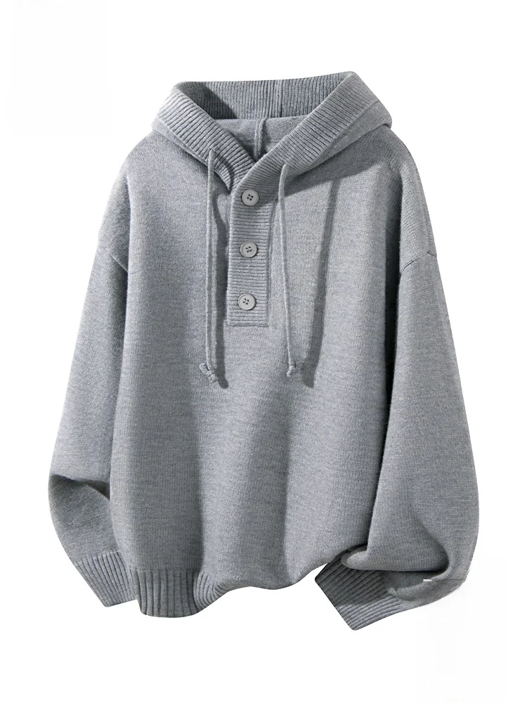 Men's ey Knitted Loose Fit Hoodie Comfortable Casual Long Sve Thermal Wear for Autumn Season Daily Wear
Men's ey Knitted Loose Fit Hoodie Comfortable Casual Long Sve Thermal Wear for Autumn Season Daily Wear