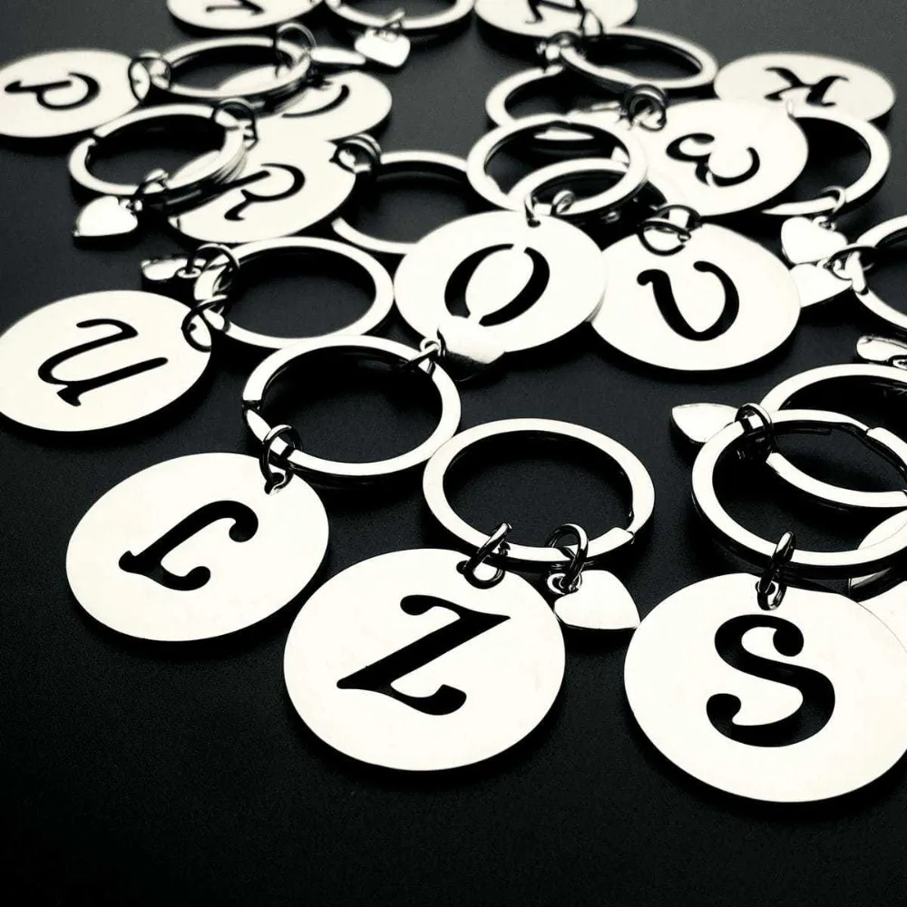 Stainless Steel 26 Letter Character Preset Circular Plaque Love Pendant Keychain Fashion Accessories Souvenirs Drop Shipping
Stainless Steel 26 Letter Character Preset Circular Plaque Love Pendant Keychain Fashion Accessories Souvenirs Drop Shipping