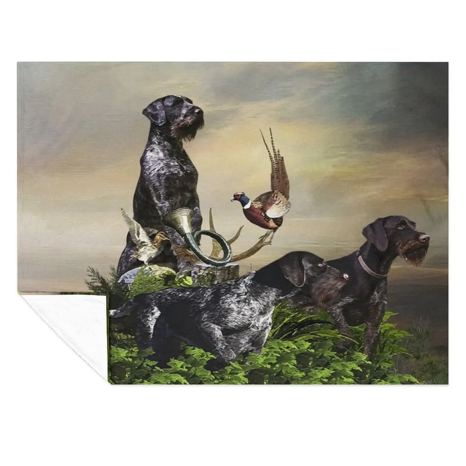 German Wirehaired Pointers, Gundogs Throw Blanket Multi-Purpose Bed linens Sofa bed plaid Blankets
German Wirehaired Pointers, Gundogs Throw Blanket Multi-Purpose Bed linens Sofa bed plaid Blankets
