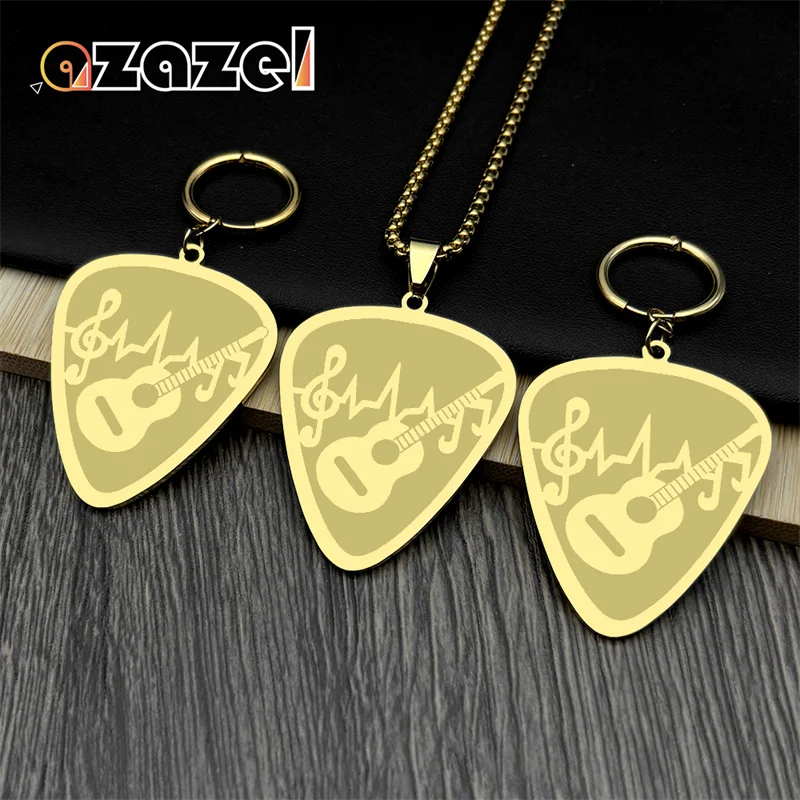 Hip Hop Guitar Pick Bass Note Pendant Necklace Earrings Set for Women Men Stainless Steel Gold Plated Music Lovers Party Jewelry
Hip Hop Guitar Pick Bass Note Pendant Necklace Earrings Set for Women Men Stainless Steel Gold Plated Music Lovers Party Jewelry