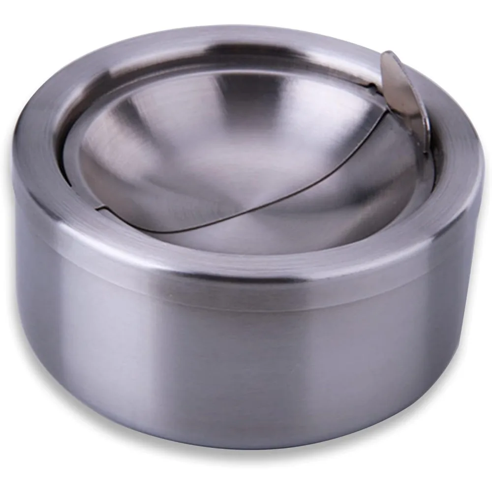 Flip Top Stainless Steel Ash Tray, Metal Windproof Cigarette Ashtrays for Indoor or Outdoor Use,
Flip Top Stainless Steel Ash Tray, Metal Windproof Cigarette Ashtrays for Indoor or Outdoor Use,