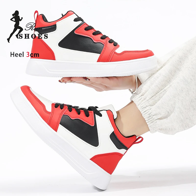Versatile Flat Lightweight Sneakers Women 3CM Color Block Lace-up High top Board Shoes Autumn Ankle Boots Student Sports Shoes
Versatile Flat Lightweight Sneakers Women 3CM Color Block Lace-up High top Board Shoes Autumn Ankle Boots Student Sports Shoes
