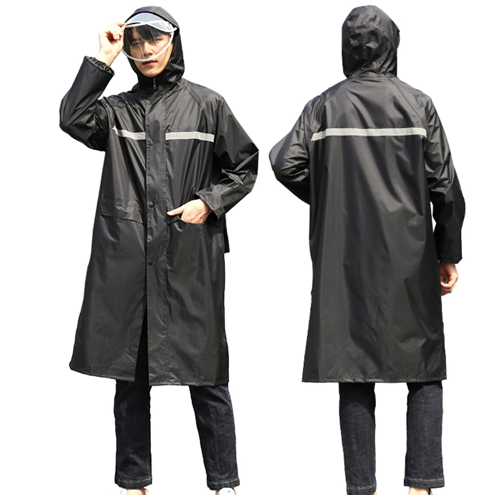 Waterproof Jacket Breathable Reflective Hooded Raincoat Outdoor Hiking Travel Fishing Climbing Long Hooded Raincoatat
Waterproof Jacket Breathable Reflective Hooded Raincoat Outdoor Hiking Travel Fishing Climbing Long Hooded Raincoatat