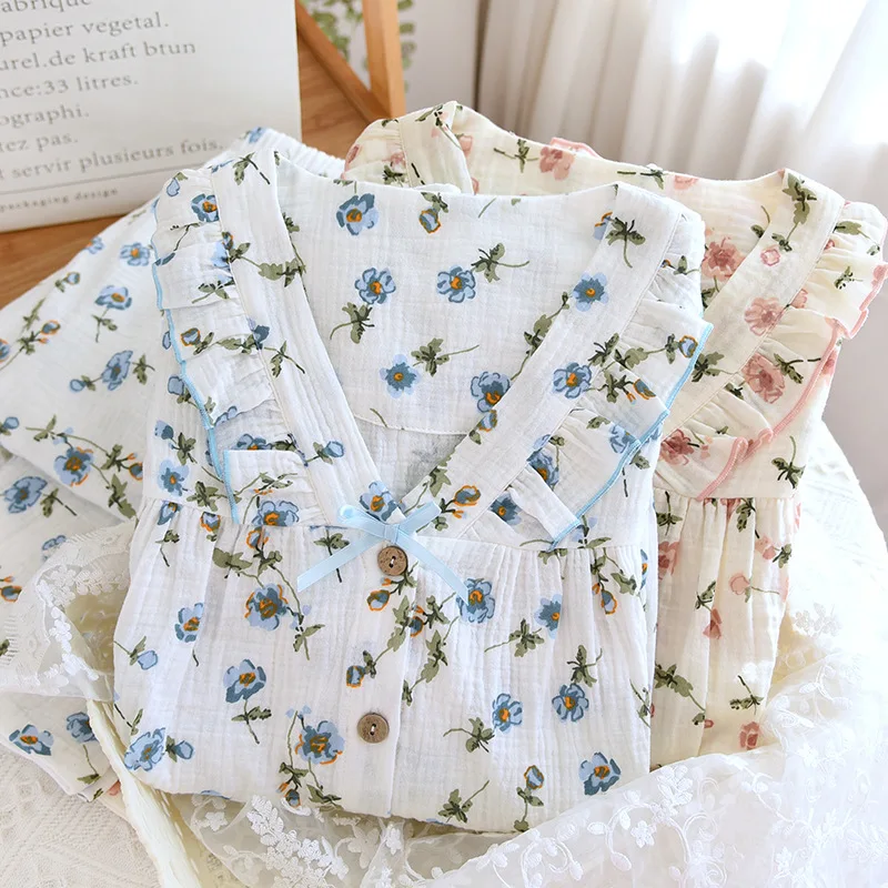 Long Sleeve Sleepwear Women's Two-Piece Set Loungewear New Autumn Floral Print Pyjama Suit Nighty For Women Room Wear
Long Sleeve Sleepwear Women's Two-Piece Set Loungewear New Autumn Floral Print Pyjama Suit Nighty For Women Room Wear