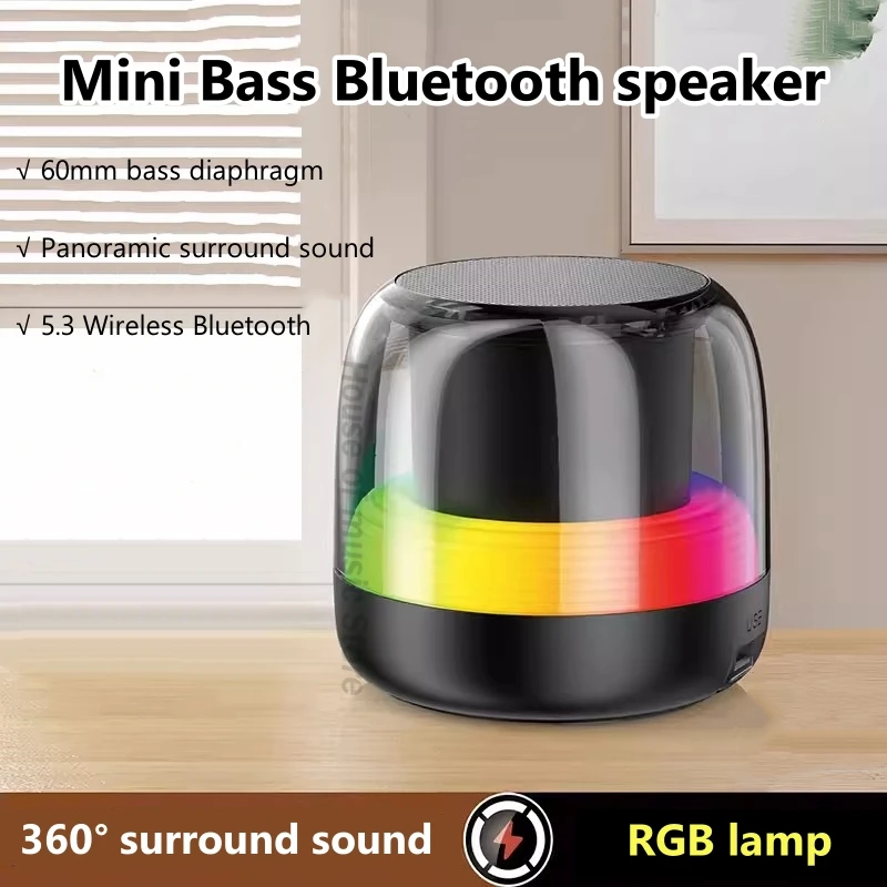 2024 New Style Portable Fashion Mini Bluetooth Speakers RGB Colorful Led Light Wireless USB TF Playback Loudly Sound Speakers
2024 New Style Portable Fashion Mini Bluetooth Speakers RGB Colorful Led Light Wireless USB TF Playback Loudly Sound Speakers