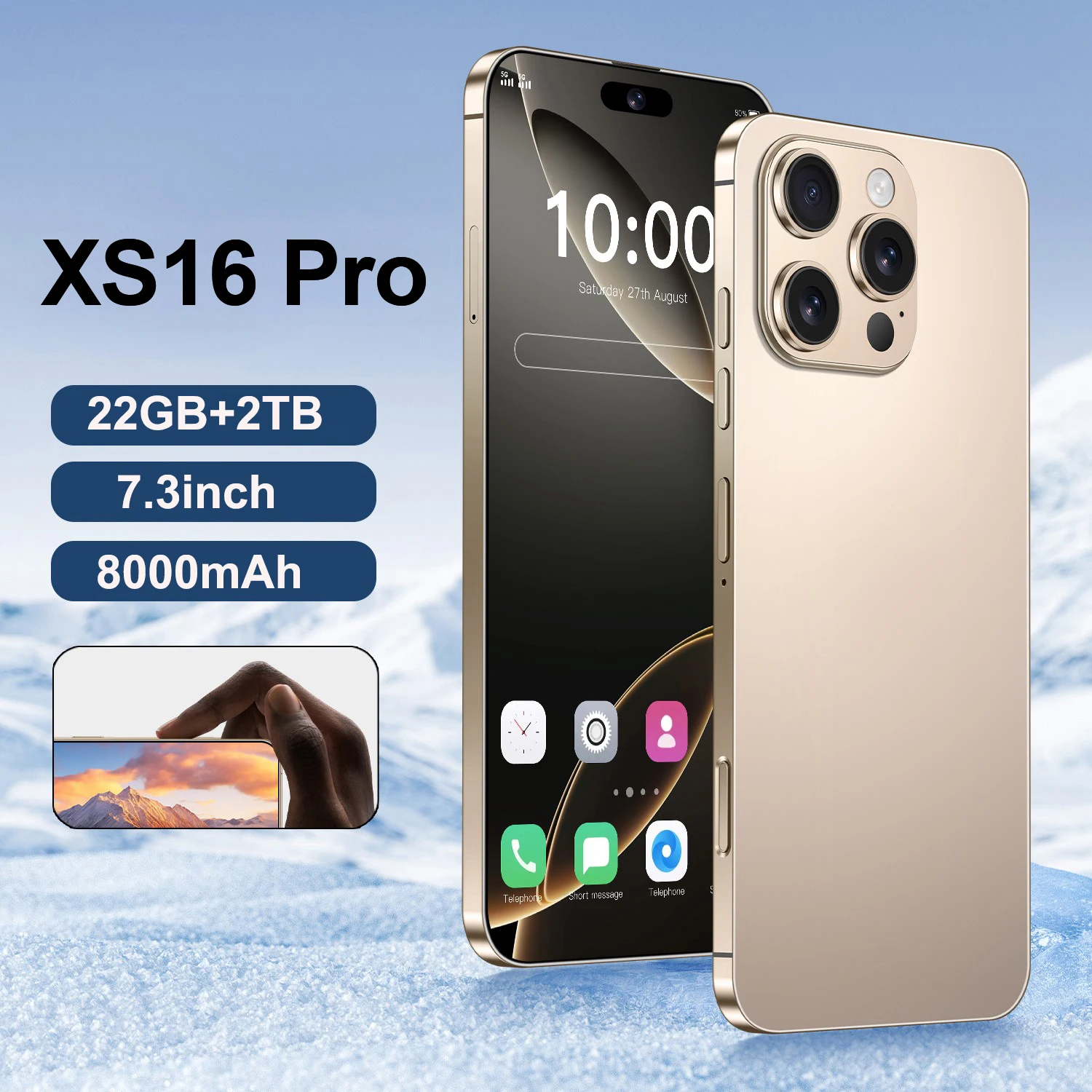 HOT 2025 New XS16 Pro Max Original Intelligent 5G Dual Card Dual Standby Android 14 System Global Version 7800mAh Battery
HOT 2025 New XS16 Pro Max Original Intelligent 5G Dual Card Dual Standby Android 14 System Global Version 7800mAh Battery