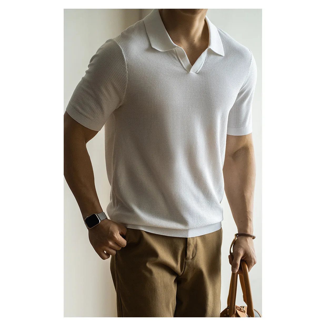 Linen Short Sleeve Knitted High Density T-Shirt Men's Casual Anti Wrinkle Business Spring New Style Fashion Urban Youth
Linen Short Sleeve Knitted High Density T-Shirt Men's Casual Anti Wrinkle Business Spring New Style Fashion Urban Youth