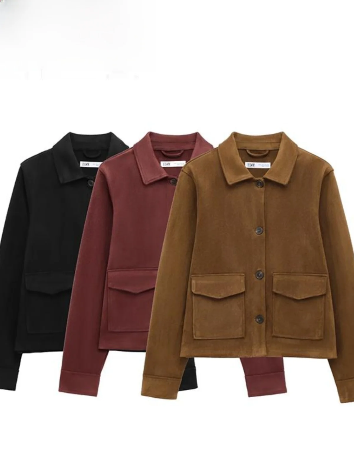 Faionable Velvet Texture Outerwear Women's Sle Autumn New Arrival ZBZA Straight Cut Long Sve Button up Pure Color
Faionable Velvet Texture Outerwear Women's Sle Autumn New Arrival ZBZA Straight Cut Long Sve Button up Pure Color