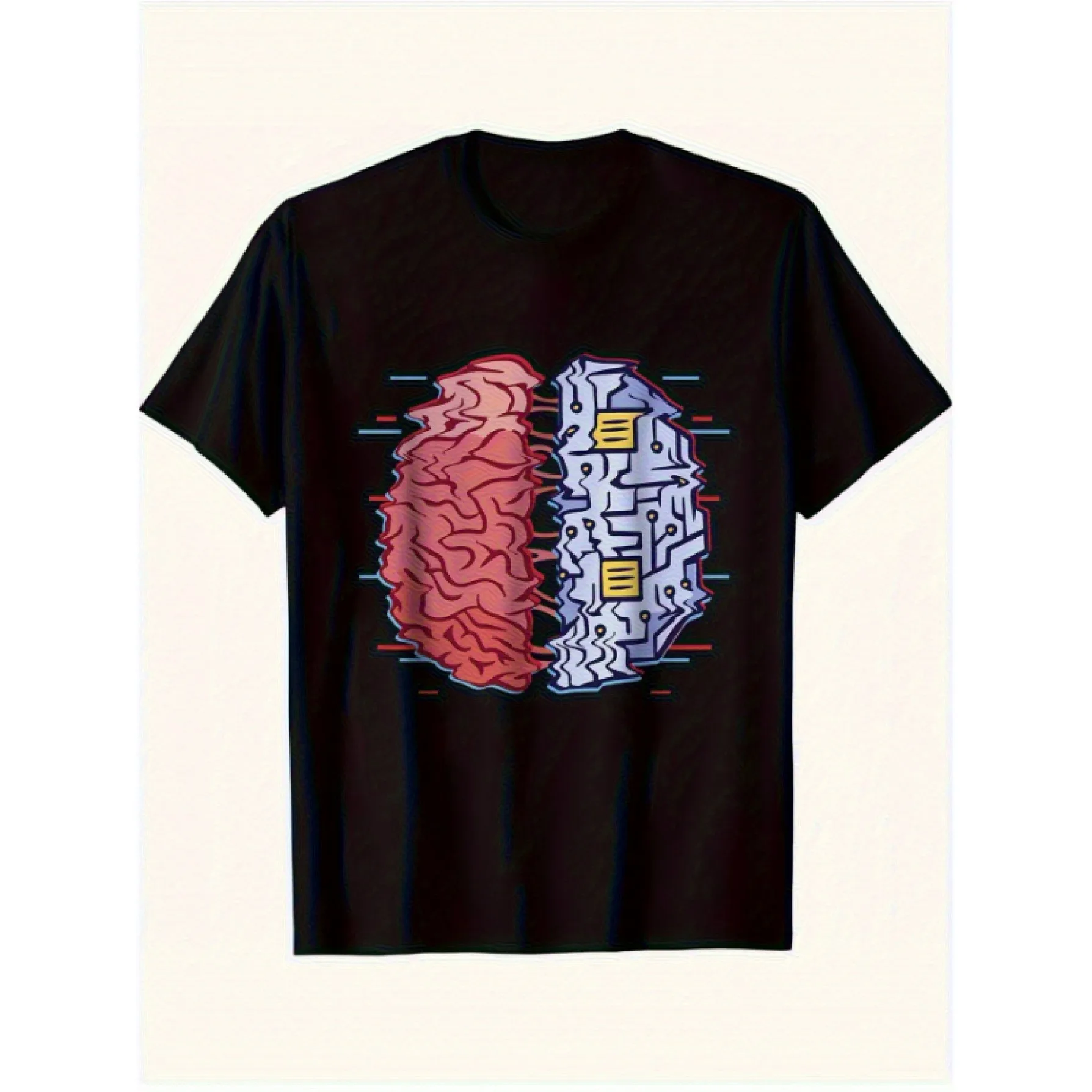 Brain Hemispheres Logic Circuit Graphic Tee Men Casual Cotton Short Sleeve T Shirt Daily Wear
Brain Hemispheres Logic Circuit Graphic Tee Men Casual Cotton Short Sleeve T Shirt Daily Wear