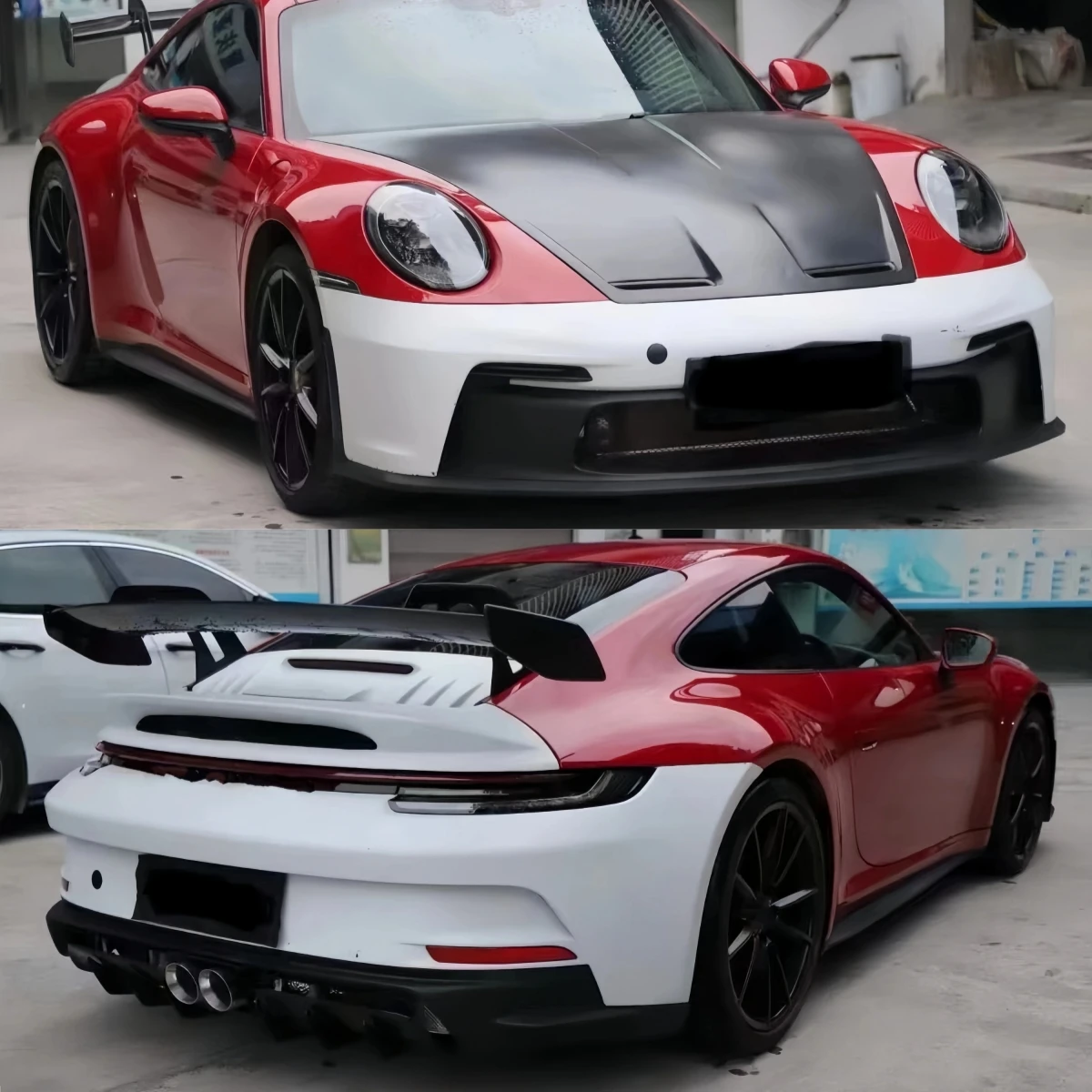 Body kit for Porsche 911 992 2019-2024 Upgrade to GT3 style Front bumper Rear bumper dry Carbon fiber hood Tail wing surround
Body kit for Porsche 911 992 2019-2024 Upgrade to GT3 style Front bumper Rear bumper dry Carbon fiber hood Tail wing surround