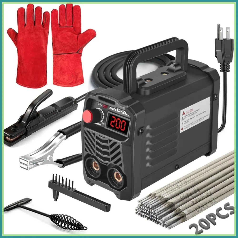 200Amp Portable Welding Machine, IGBT Inverter with Hot Start Arc Force Anti-Stick for 1/16"-1/8" Rods, Includes 2 Chip Hammers
200Amp Portable Welding Machine, IGBT Inverter with Hot Start Arc Force Anti-Stick for 1/16"-1/8" Rods, Includes 2 Chip Hammers