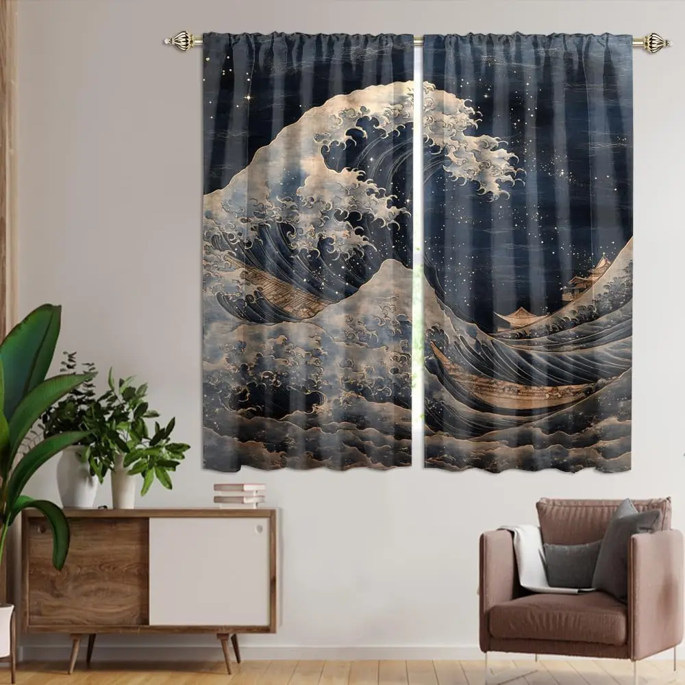 Абстрактные эстетичные аниме-шторы блэкаут с морскими волнами в стиле рустик для спальни: японская Великая волна, летний морской дизайн, защита от жары
Абстрактные эстетичные аниме-шторы блэкаут с морскими волнами в стиле рустик для спальни: японская Великая волна, летний морской дизайн, защита от жары