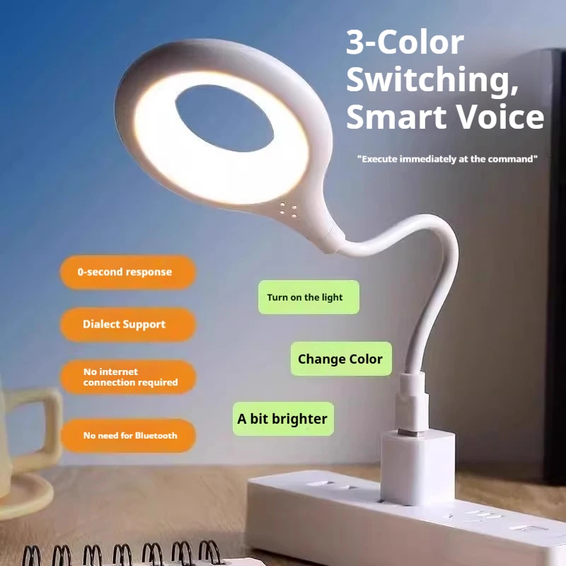 Voice Control Smart LED Night Light USB Charging AI Creative Bedside Desk Lamp for Bedroom Home Daily Use
Voice Control Smart LED Night Light USB Charging AI Creative Bedside Desk Lamp for Bedroom Home Daily Use