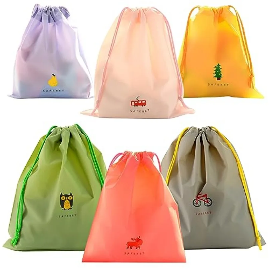 6 PCS Waterproof Drawstring Bag, 3 Sizes Storage Bag for Swimming, Gym, Pool and Beach, Colorful Travel Organize Pouch for Wet
6 PCS Waterproof Drawstring Bag, 3 Sizes Storage Bag for Swimming, Gym, Pool and Beach, Colorful Travel Organize Pouch for Wet