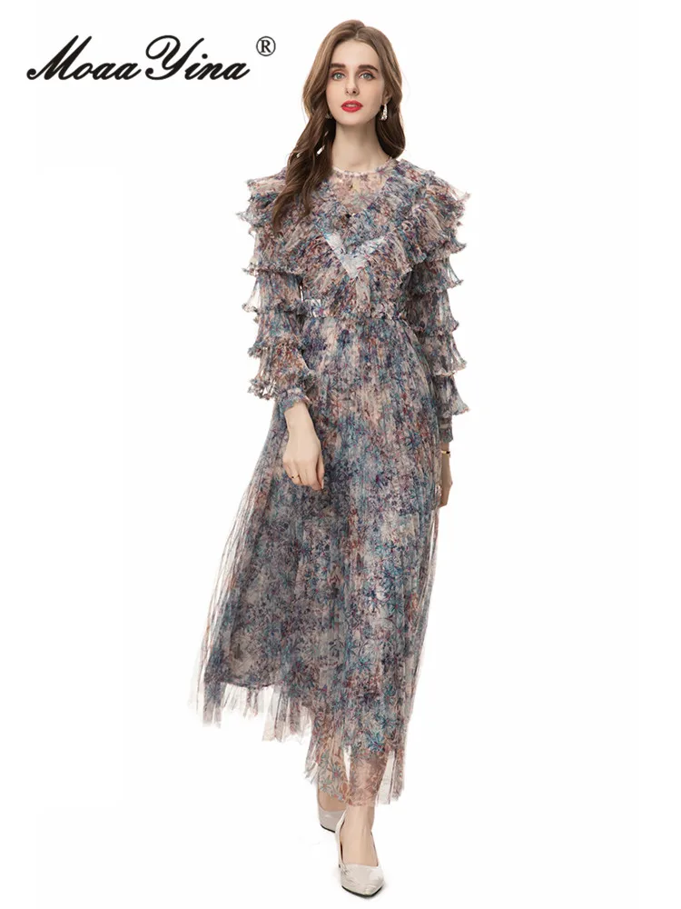 MoaaYina Summer High Quality New Arrivals Women Dress Vintage Small Floral Print Eyelet Butterfly Sleeve Ankle-Length Dresses
MoaaYina Summer High Quality New Arrivals Women Dress Vintage Small Floral Print Eyelet Butterfly Sleeve Ankle-Length Dresses