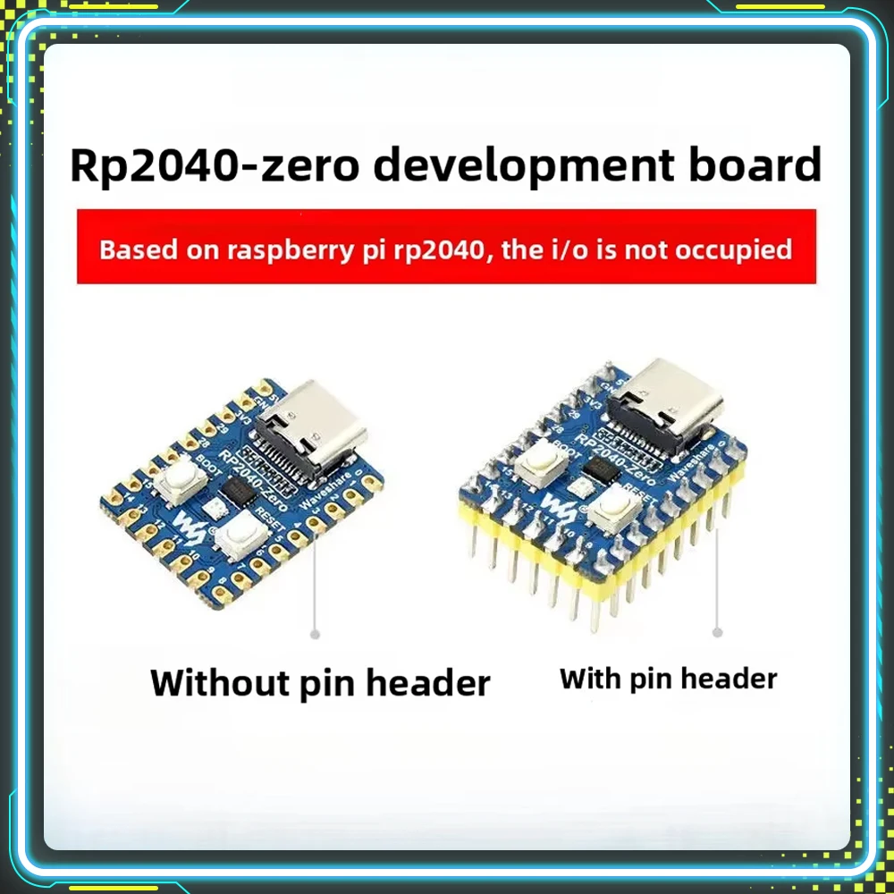 Microsnow RP2040-zero Microcontroller PICO Development Board Dual Core Processor Compatible With Raspberry Pi, With Header
Microsnow RP2040-zero Microcontroller PICO Development Board Dual Core Processor Compatible With Raspberry Pi, With Header
