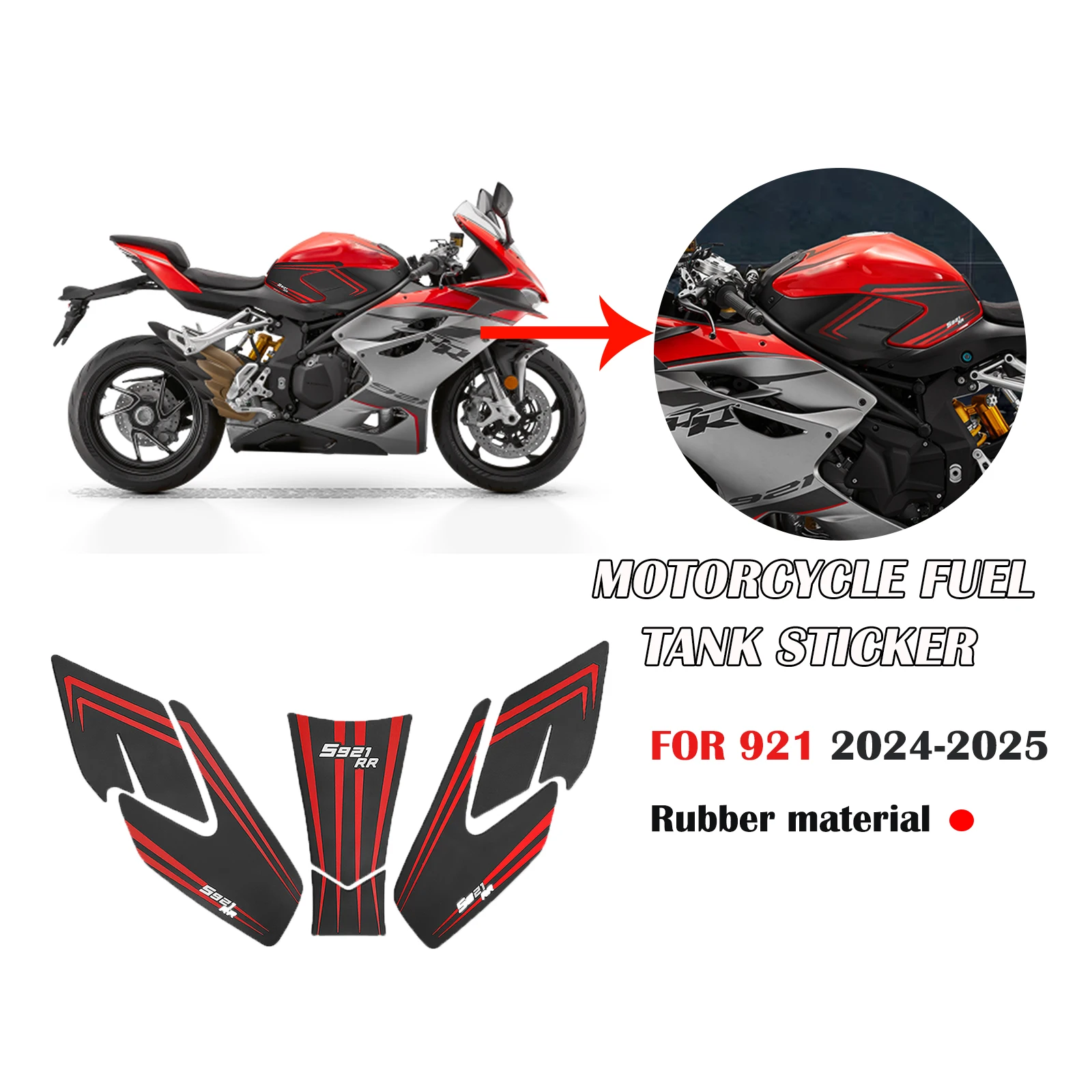 For QJMOTOR 921 2024-2025 Fuel tank stickers motorcycle parts fuel tank pads traction pads anti-slip side tank stickers
For QJMOTOR 921 2024-2025 Fuel tank stickers motorcycle parts fuel tank pads traction pads anti-slip side tank stickers