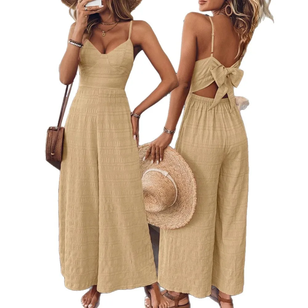 Fashionable Loose Women's One-Piece Romper Elegant Strap Design High Waist Ultra-Thin Polyester Spring Summer New Arrival
Fashionable Loose Women's One-Piece Romper Elegant Strap Design High Waist Ultra-Thin Polyester Spring Summer New Arrival