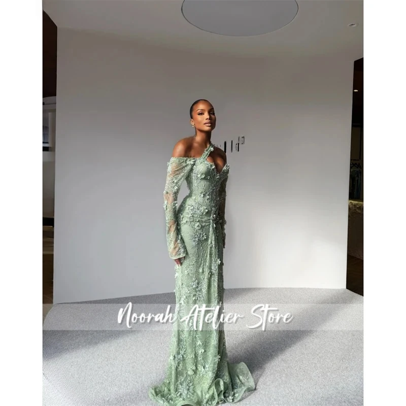Customized Sage Green Mermaid 3D Flower Pleats Prom Dress Long Sleeve Vestidos De Noche Floor-Length Formal Evening 2026
Customized Sage Green Mermaid 3D Flower Pleats Prom Dress Long Sleeve Vestidos De Noche Floor-Length Formal Evening 2026