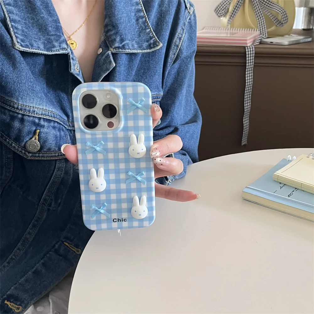Korean INS Plaid 3D Rabbit Bow Phone Case for iPhone 17 Pro 16 Pro Max 13 Pro 14 15 Fundas For Girls Cartoon Shockproof Cases
Korean INS Plaid 3D Rabbit Bow Phone Case for iPhone 17 Pro 16 Pro Max 13 Pro 14 15 Fundas For Girls Cartoon Shockproof Cases