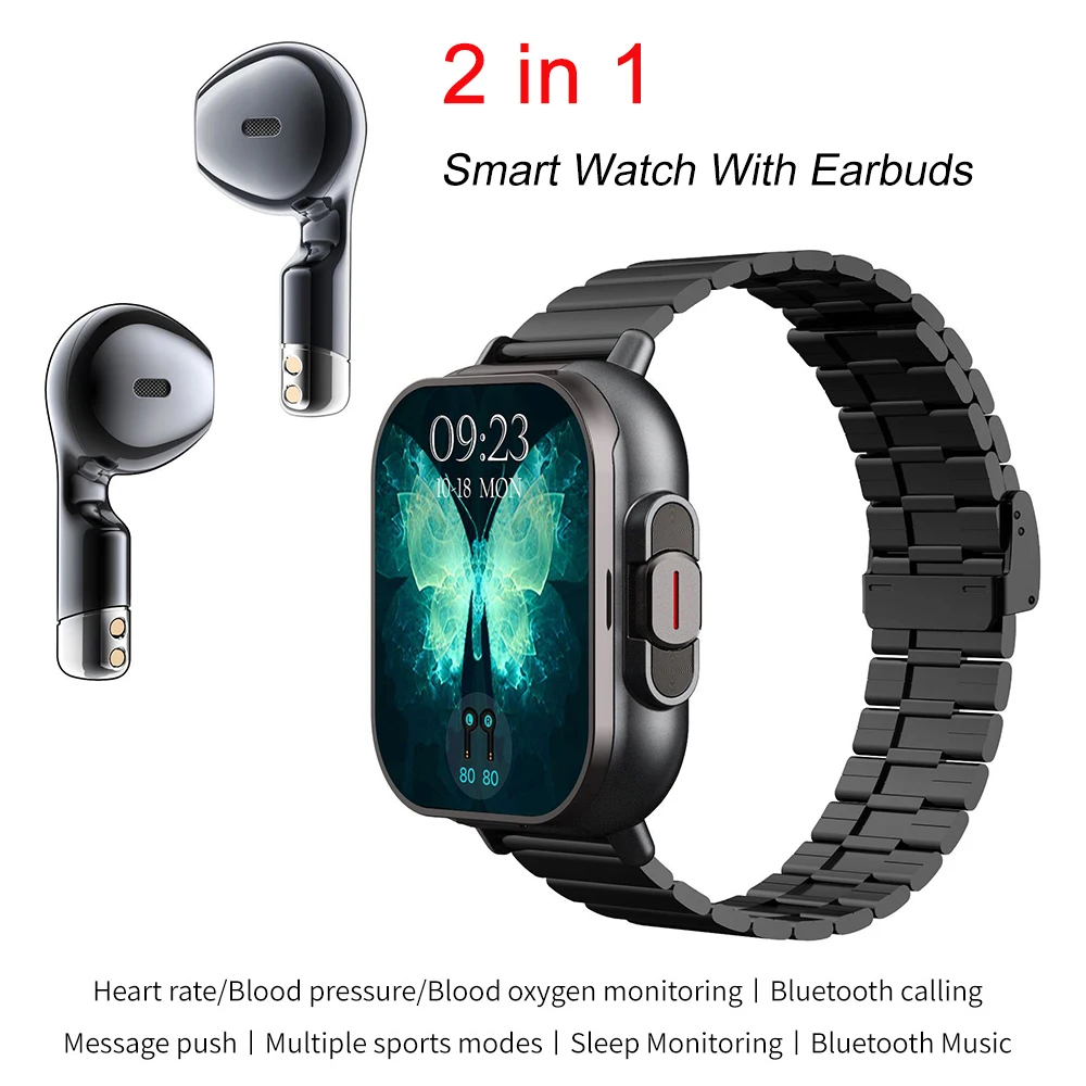 D8 Smart Watch With Earbuds Digital Wrist Watches Headset 2 in 1 Smartwatch for Men Women Electronic Wristwatch Fitness Bracelet
D8 Smart Watch With Earbuds Digital Wrist Watches Headset 2 in 1 Smartwatch for Men Women Electronic Wristwatch Fitness Bracelet
