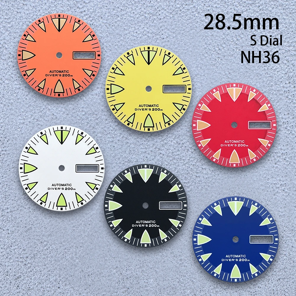 28.5mm S Logo Monster Dial Fit NH36/4R36 Japanese Movement Green Luminous Matte High-Quality Dial Watch Modification Accessories
28.5mm S Logo Monster Dial Fit NH36/4R36 Japanese Movement Green Luminous Matte High-Quality Dial Watch Modification Accessories