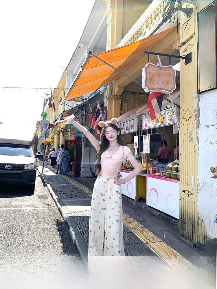 Acaine High Waist Straight Leg Pants Women's Summer Korean Style Slimming High Waist Wide Leg Pants Floral Print Casual Trousers
Acaine High Waist Straight Leg Pants Women's Summer Korean Style Slimming High Waist Wide Leg Pants Floral Print Casual Trousers