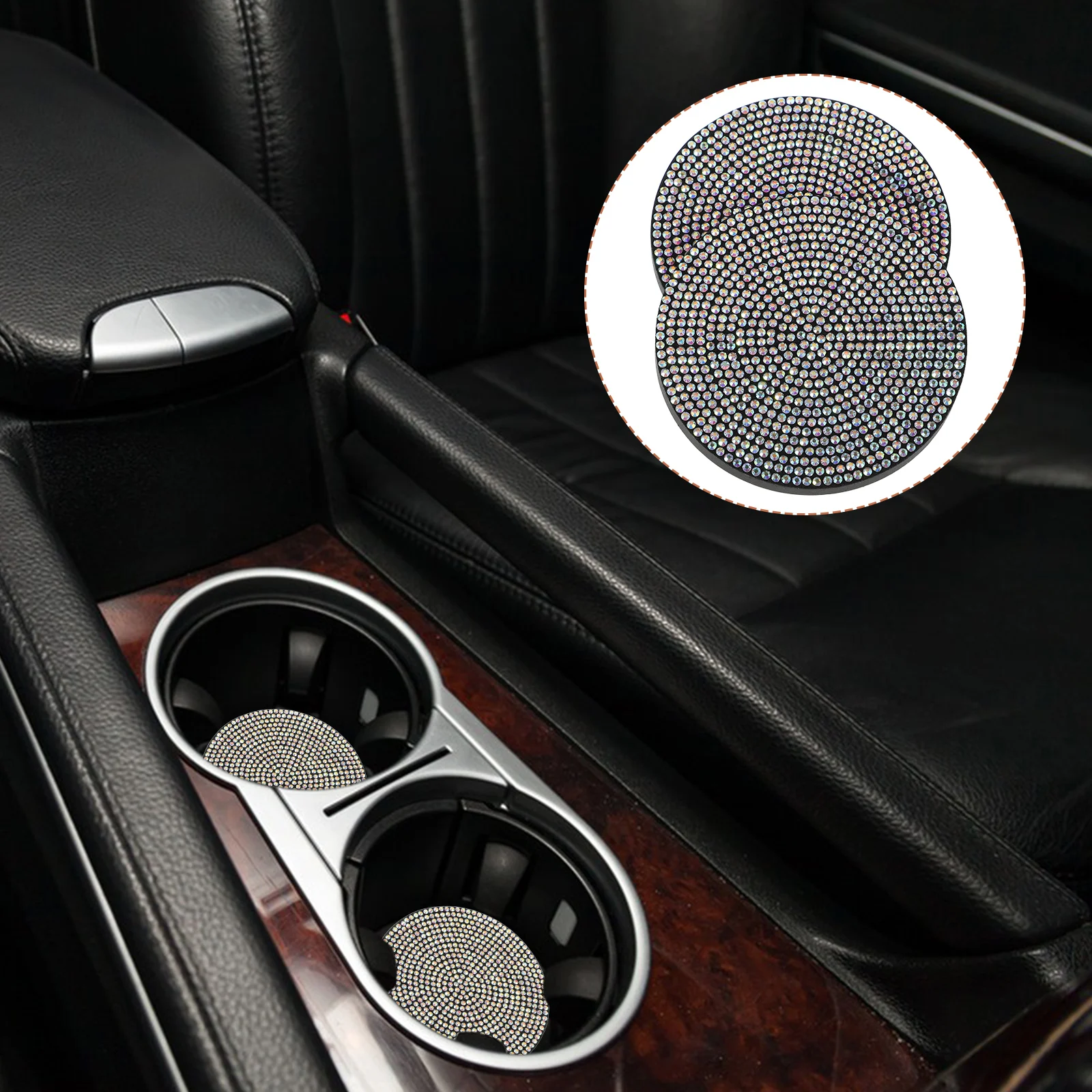 2pcs Rhinestone Car Coasters Non-Slip Cup Holder Mats Creative Bling Accessories Reusable Automotive Interior Decorations
2pcs Rhinestone Car Coasters Non-Slip Cup Holder Mats Creative Bling Accessories Reusable Automotive Interior Decorations