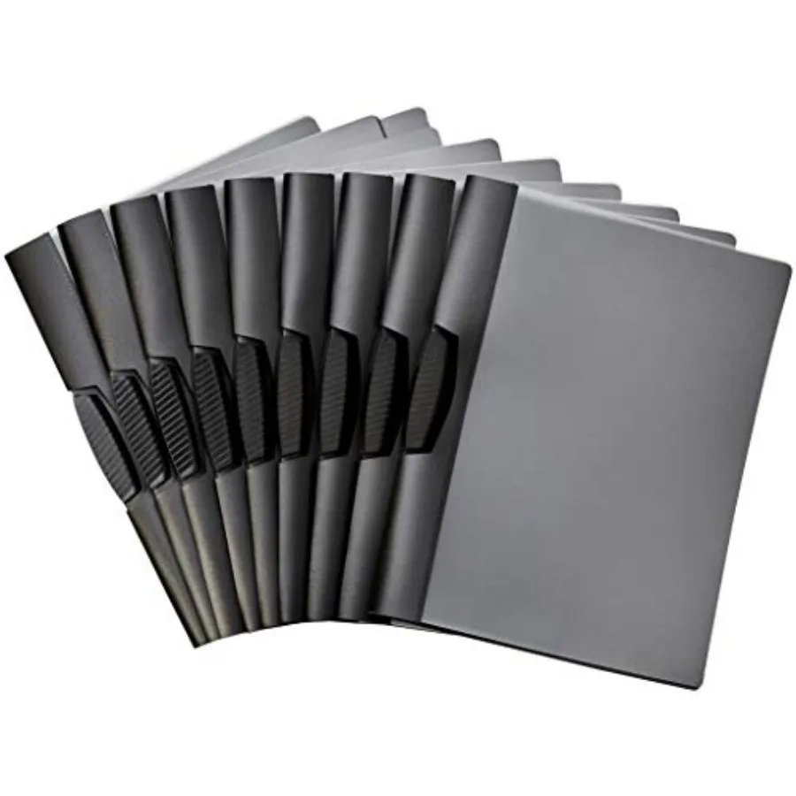 Report Covers with Clip, Clear Front Presentation Folders,,Grey, Pack of 10
Report Covers with Clip, Clear Front Presentation Folders,,Grey, Pack of 10