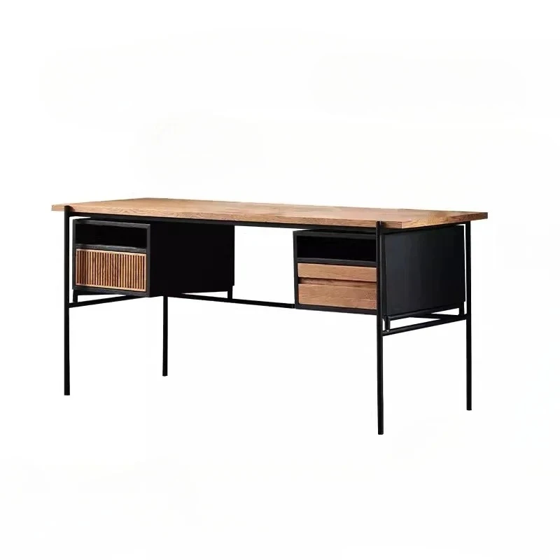 Modern simple color matching desk wabi wind designer creative solid wood light luxury writing desk medieval retro computer table
Modern simple color matching desk wabi wind designer creative solid wood light luxury writing desk medieval retro computer table