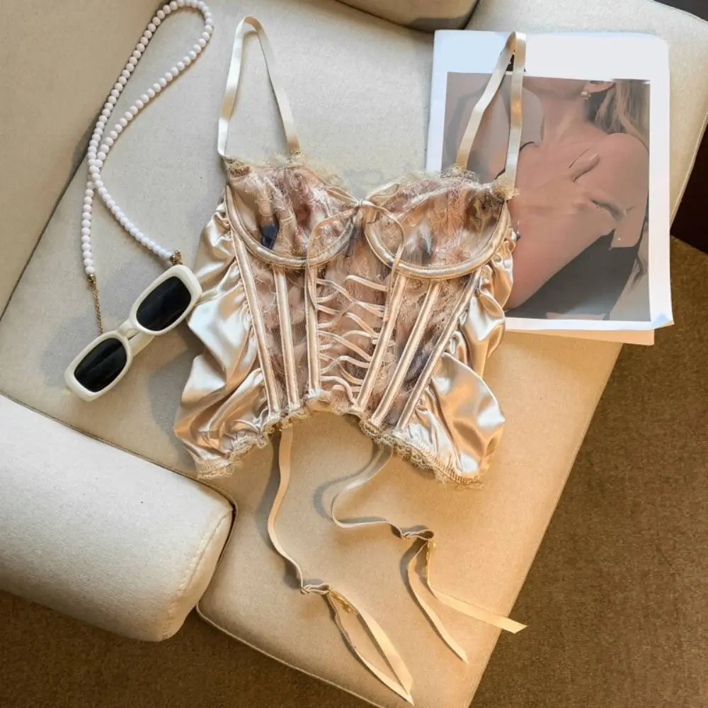 Fashion Mesh Transparent Lace Flower Camisole Sleeveless Tank Slim Crop Tops Ruffle Sweet Satin Lace-up Corset Travel
Fashion Mesh Transparent Lace Flower Camisole Sleeveless Tank Slim Crop Tops Ruffle Sweet Satin Lace-up Corset Travel