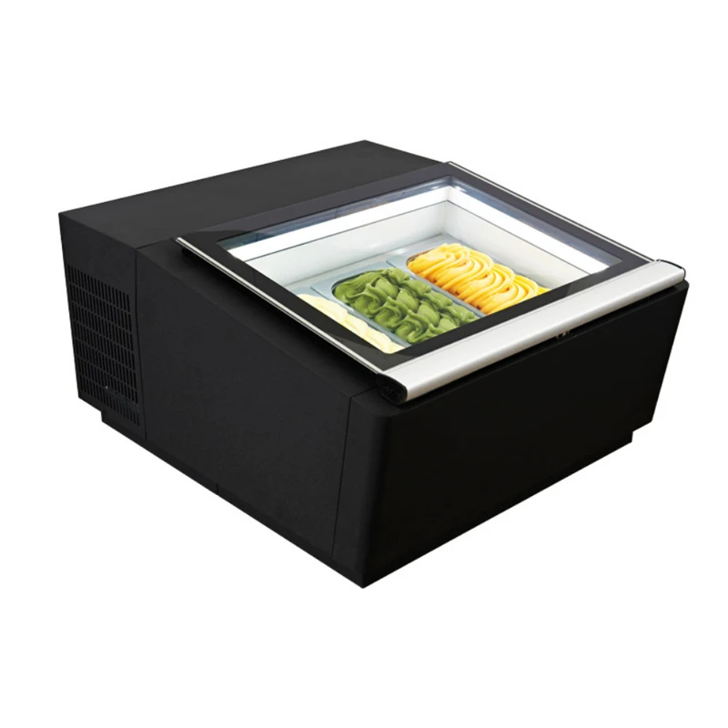 Mini Desktop Single-Temperature LED Light Ice Cream Display Cabinet 220V Low-Priced Single Door Gelato Freezer for Coffee Shop
Mini Desktop Single-Temperature LED Light Ice Cream Display Cabinet 220V Low-Priced Single Door Gelato Freezer for Coffee Shop