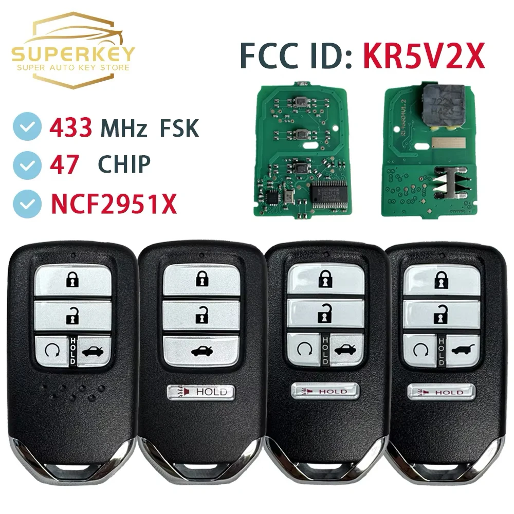SUPERKEY KR5V2X For Honda City Jazz Grace Civic EX CR-V Pilot 433MHz ID47 Chip Remote Control Car Key 7812D-V2X
SUPERKEY KR5V2X For Honda City Jazz Grace Civic EX CR-V Pilot 433MHz ID47 Chip Remote Control Car Key 7812D-V2X