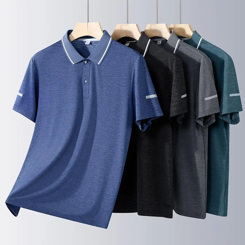Ice Silk Short Sleeve Shirt Men's Quick Dry Casual Business Collar T-Shirt Mid-aged Dad Summer Fashion Loose Fit High El...
Ice Silk Short Sleeve Shirt Men's Quick Dry Casual Business Collar T-Shirt Mid-aged Dad Summer Fashion Loose Fit High El...