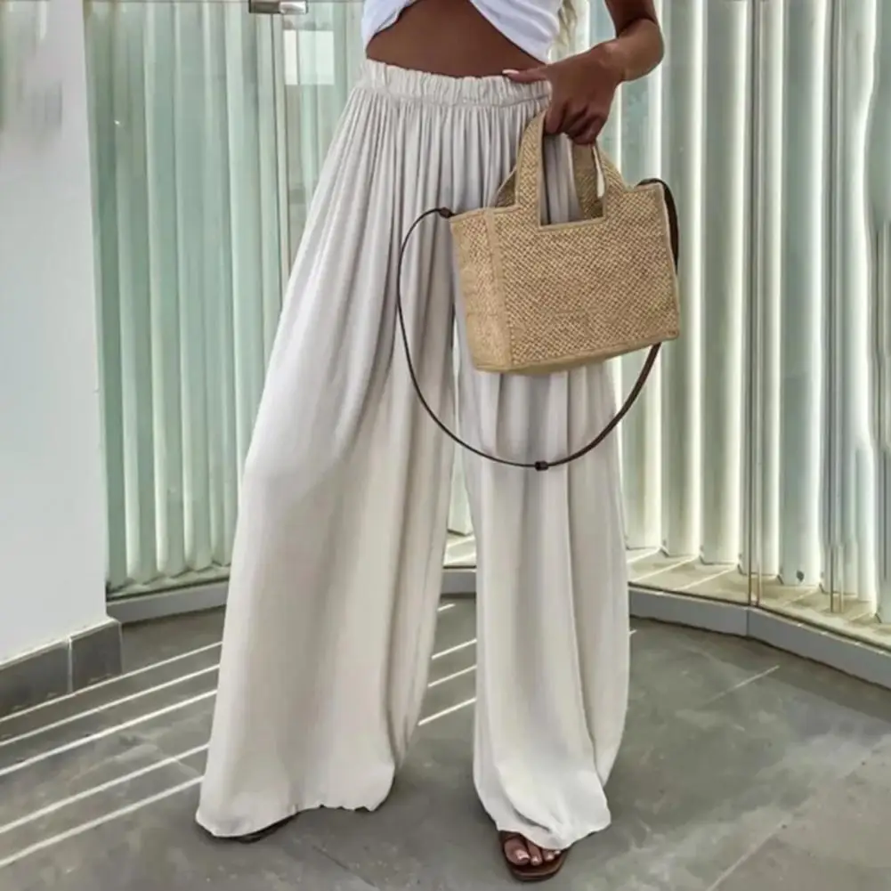 2025 Fashion High Street Long Pants Summer Elegant Commuting Wide Leg Pants New Casual Elastic Waist Pleated Women's Trousers
2025 Fashion High Street Long Pants Summer Elegant Commuting Wide Leg Pants New Casual Elastic Waist Pleated Women's Trousers
