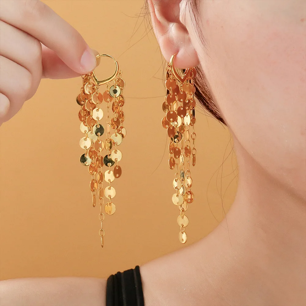 Gold Tassel Drop Earrings for Women Gem Paved Huggie Hoop Earrings Layered Oval Chain Fringes Dangle Earrings for Party Jewelry
Gold Tassel Drop Earrings for Women Gem Paved Huggie Hoop Earrings Layered Oval Chain Fringes Dangle Earrings for Party Jewelry