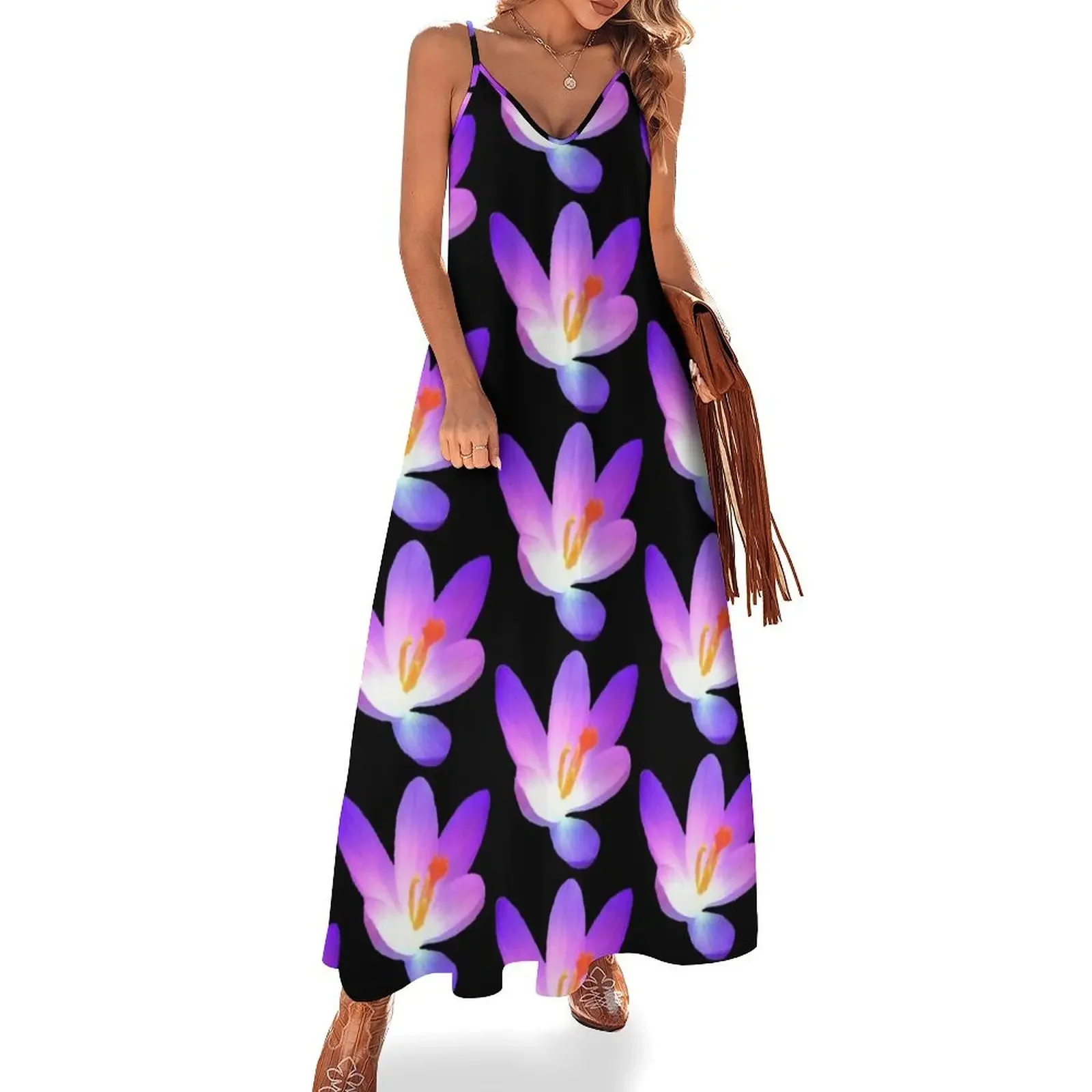 Crocus in violet, crocuses, spring, flowers, purple Sleeveless Dress womens dress Dress woman
Crocus in violet, crocuses, spring, flowers, purple Sleeveless Dress womens dress Dress woman