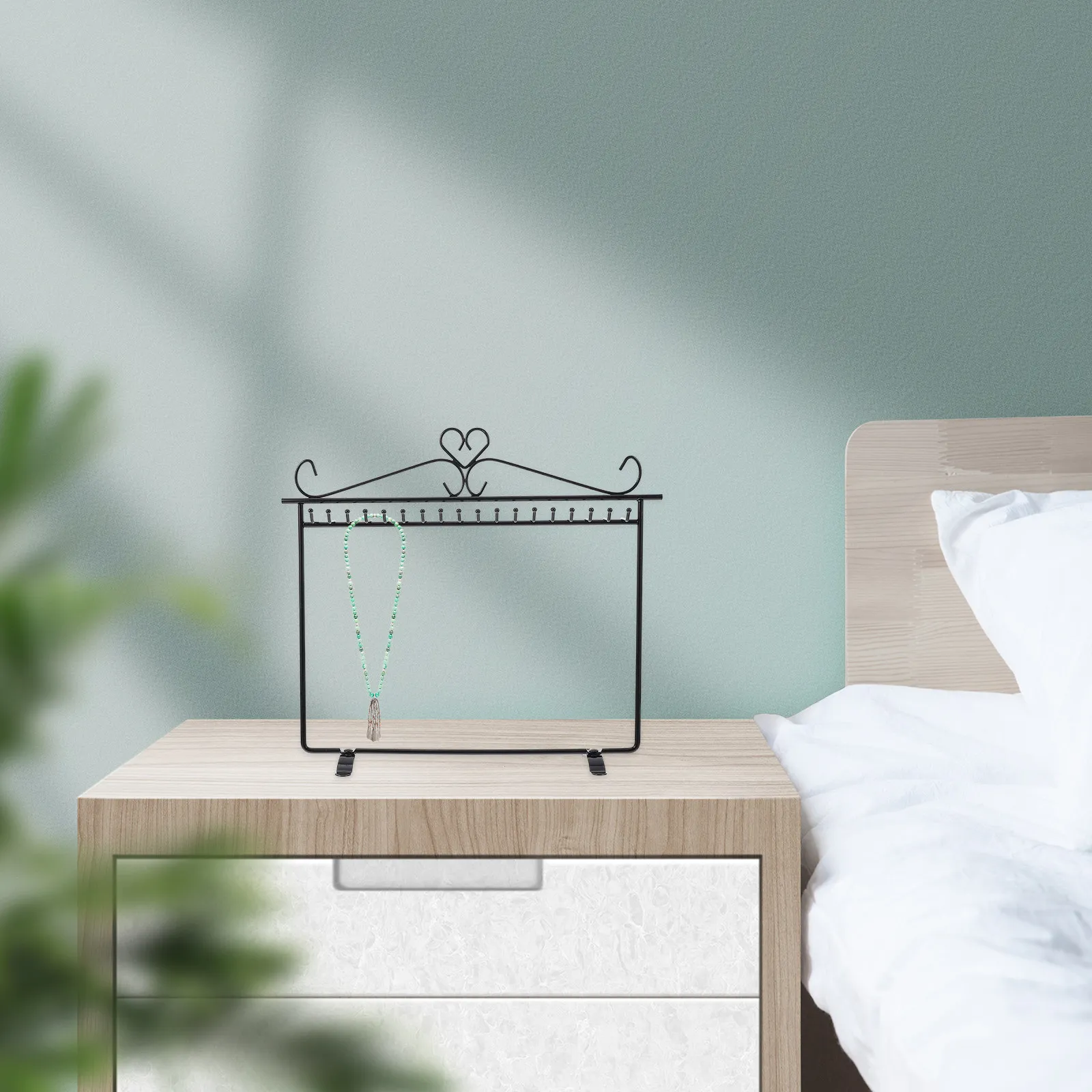 1Pcs Necklace Display Rack Iron -Slot Jewelry Holder Desktop Organizer Storage Stand for Earrings Bracelets Necklaces
1Pcs Necklace Display Rack Iron -Slot Jewelry Holder Desktop Organizer Storage Stand for Earrings Bracelets Necklaces